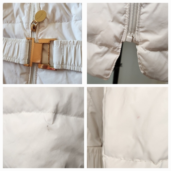 Tahari white stitched puffer coat - Picture 14 of 15